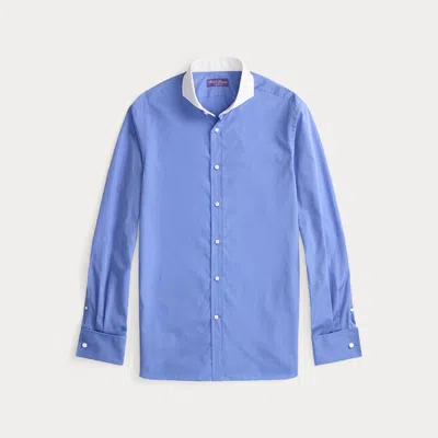 Ralph Lauren End-on-end French Cuff Shirt In Burgundy