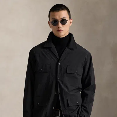Ralph Lauren Lightweight Utility Overshirt In Black