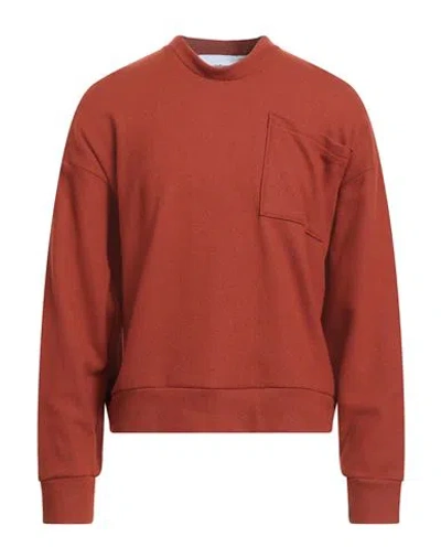 Costumein Man Sweatshirt Rust Size Xs Virgin Wool, Polyamide In Red