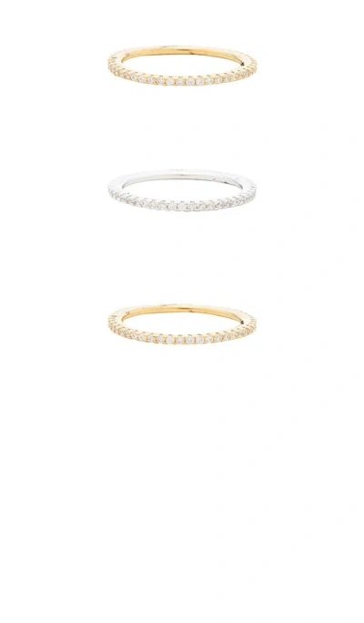 Shashi Eternity Band Ring Set In Gold