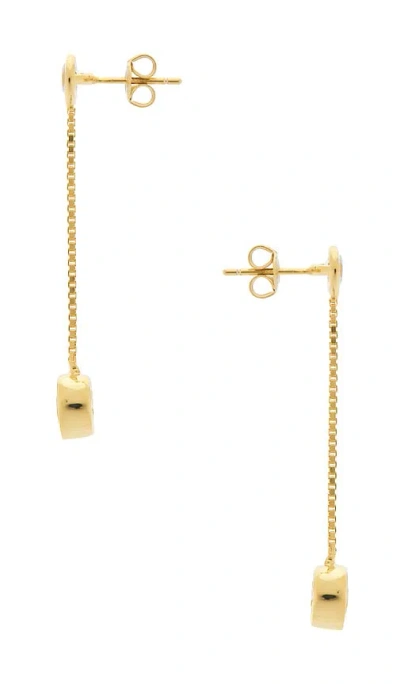 Shashi Solitaire Chain Drop Earring In Gold