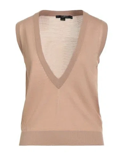 Seventy Venezia Woman Sweater Camel Size Xs Virgin Wool In Brown