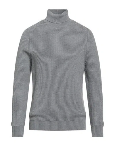 Cruna Man Turtleneck Grey Size 40 Virgin Wool In Gray