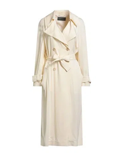 Alberta Ferretti Woman Overcoat & Trench Coat Ivory Size 4 Viscose, Elastane In White