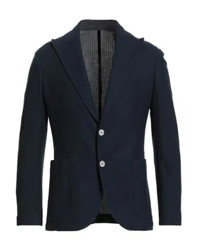 Barba Napoli Dynamic Man Blazer Navy Size 42 Cotton, Linen In Blue