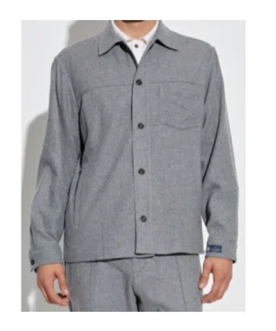 Paul & Shark Button-fastening Patch-pocket Shirt In Gray