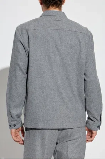 Paul & Shark Button-fastening Patch-pocket Shirt In Gray