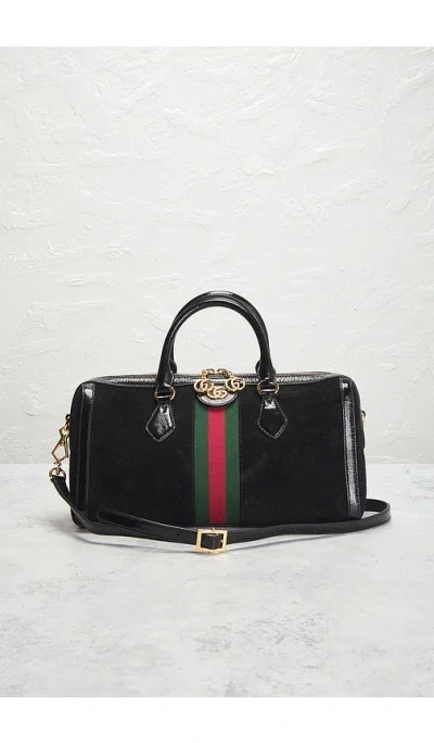 Fwrd Renew Gucci Ophidia Boston Bag In Black