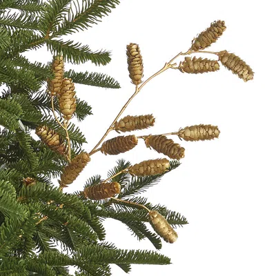 Frontgate Set Of 6 Metallic Pinecone Stems In Multi