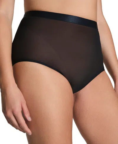 Spanx Women's Sheer Smoothing Hipster Brief Shapewear 10577r In Black
