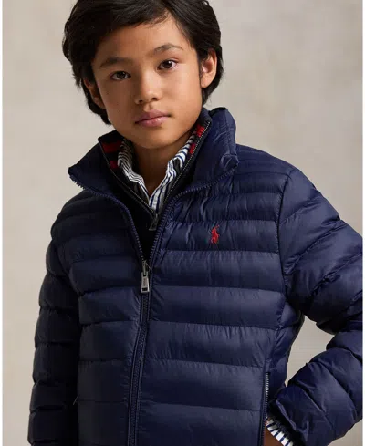 Polo Ralph Lauren Big Boys P-layer 2 Packable Quilted Jacket In Blue