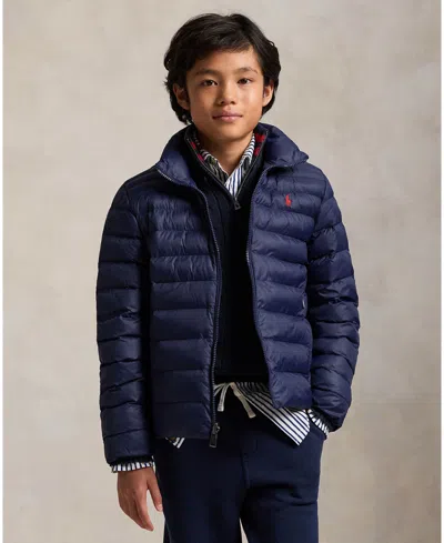 Polo Ralph Lauren Big Boys P-layer 2 Packable Quilted Jacket In Blue