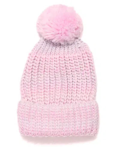 Inmocean Big Girls 3-piece Color Block Rainbow Sugar Sweetheart Snuggle Beanie, Scarf And Gloves Set In Pink