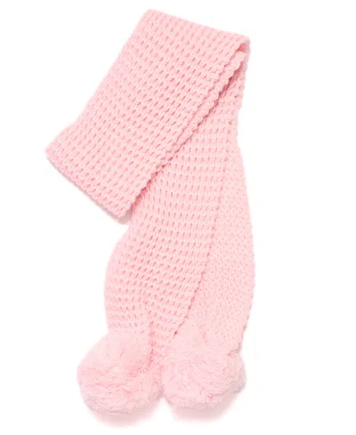 Inmocean Big Girls 3-piece Color Block Rainbow Sugar Sweetheart Snuggle Beanie, Scarf And Gloves Set In Pink