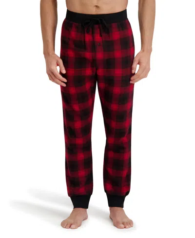 Hanes Men's Big And Tall X Temp Micro Fleece Pajama Set In Black
