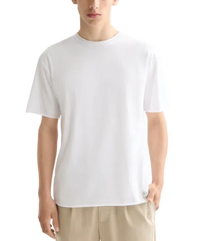 Scotch & Soda Men's Short Sleeve Raw Edge Crewneck T-shirt In White