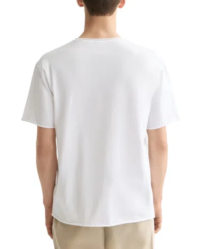 Scotch & Soda Men's Short Sleeve Raw Edge Crewneck T-shirt In White