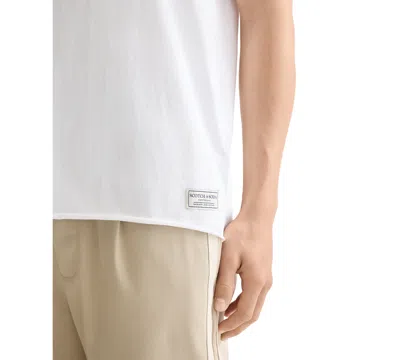Scotch & Soda Men's Short Sleeve Raw Edge Crewneck T-shirt In White