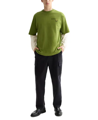 Scotch & Soda Men's Relaxed Fit Short Sleeve Graphic T-shirt In Green