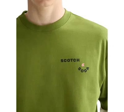 Scotch & Soda Men's Relaxed Fit Short Sleeve Graphic T-shirt In Green