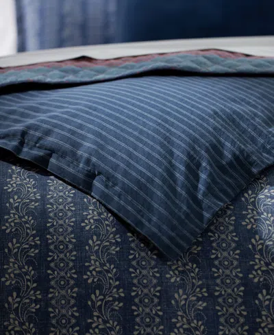 Ralph Lauren Gena Soft Cotton Reversible 3-pc. Duvet Cover Set, Full/queen In Multi