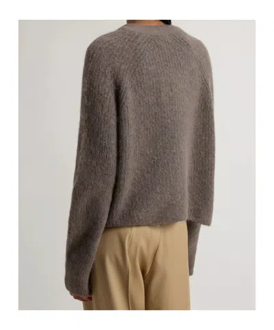 Woolrich Garment-dyed Cardigan In Alpaca And Wool Blend In Brown