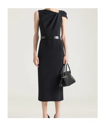 Givenchy Black Stretch Cady Dress In Black