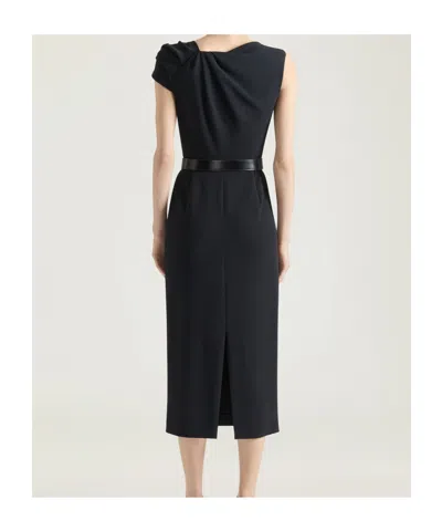 Givenchy Black Stretch Cady Dress In Black
