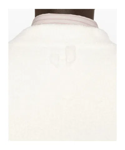 Jacquemus Le Sweater Brode Logo-embroidered Fine-knit Jumper In White