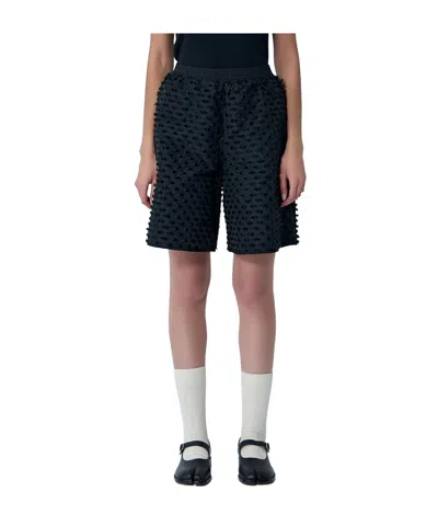 Cecilie Bahnsen Textured Shorts In Black