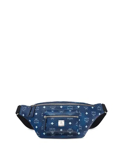 Mcm Belt Bags With Adjustable Strap And Front Pocket In Blue