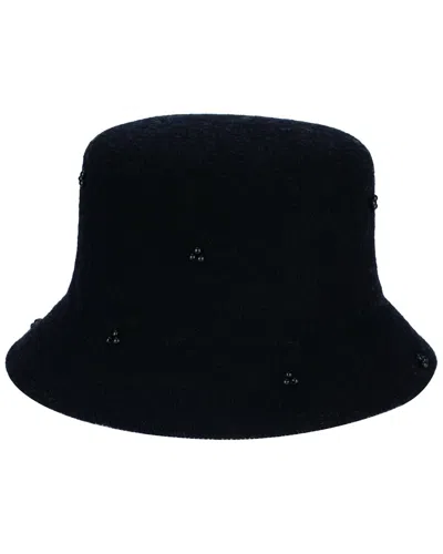 San Diego Hat Company Touch Of Glam Wool Bucket Hat In Black