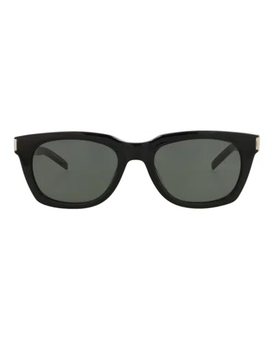 Pre-owned Saint Laurent Squareframe Recycled Acetate Sunglasses In Black Silver Grey (sl582/30014114/001)