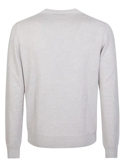 Fay Men Crew Neck Sweater In White