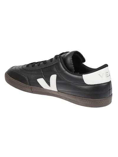 Veja Panenka Black Sneaker With Logo On The Side And Contrasting Heel In Leather Unisex In Black