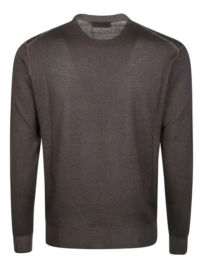 Altea Crew-neck Wool Sweater In Brown