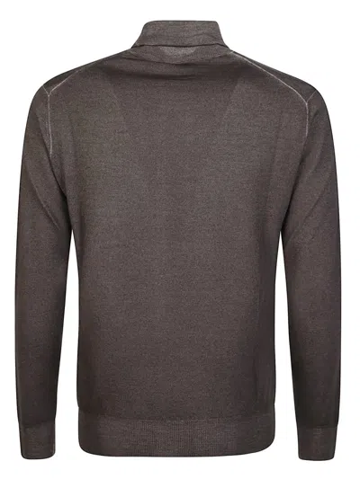 Altea Turtleneck Wool Sweater In Brown