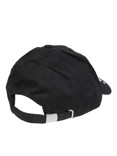 Kenzo Men Baseball Cap With Embroidered Logo In Black