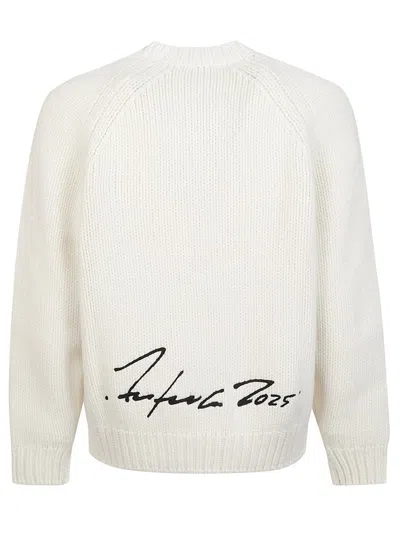 Kenzo X Futura 2000 Sweater In White Wool In White