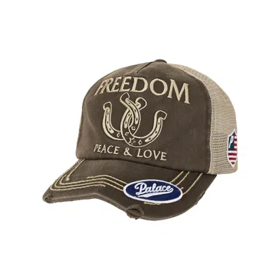 Pre-owned Palace Freedom Distressed Trucker 'fox' | Brown | Men's Size Onesize
