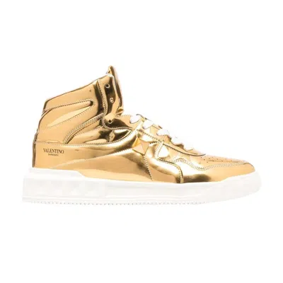 Pre-owned Valentino Garavani Valentino Valentino One Stud Mid 'gold' | Men's Size 45