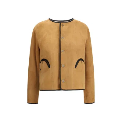 Blazé Milano Reversible Shearling Jacket In Neutral