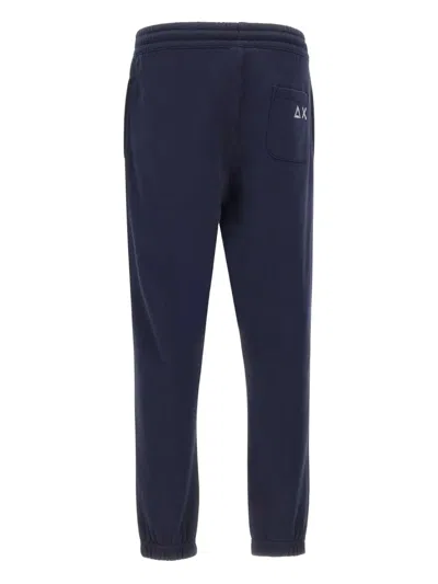 Sun 68 Drawstring Cuffed Track Pants In Blue