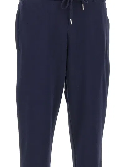 Sun 68 Drawstring Cuffed Track Pants In Blue