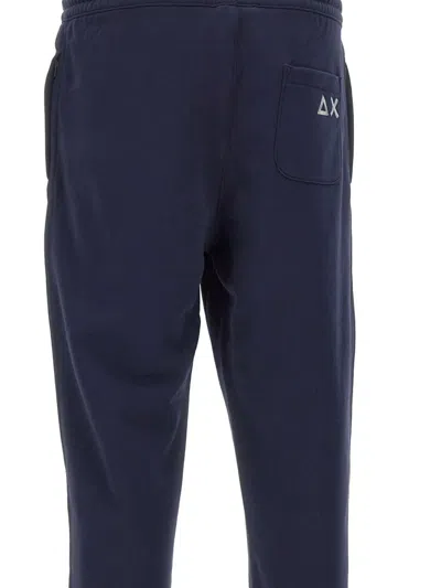Sun 68 Drawstring Cuffed Track Pants In Blue
