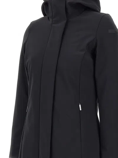 Rrd Wraparound-hood Down Coat In Black