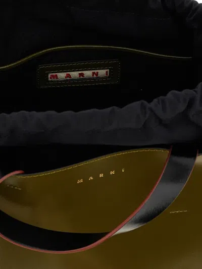 Marni Small Handbag With Adjustable Strap And Top Handles In Neutral