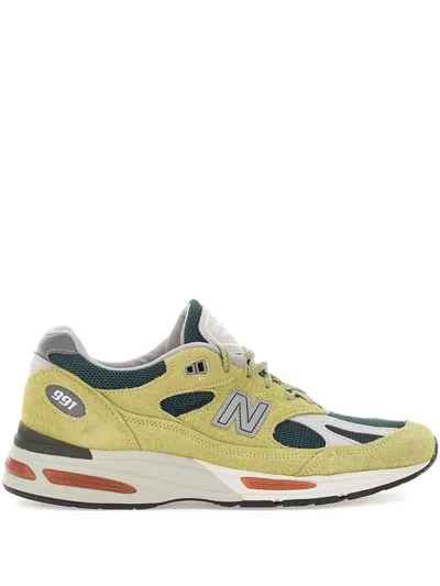 New Balance Made In Uk 991v2 Suede Sneakers In Yellow