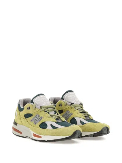 New Balance Made In Uk 991v2 Suede Sneakers In Yellow