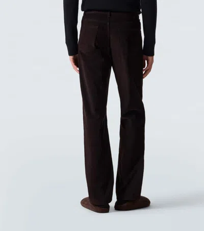The Row Fred Cotton Corduroy Slim Pants In Black